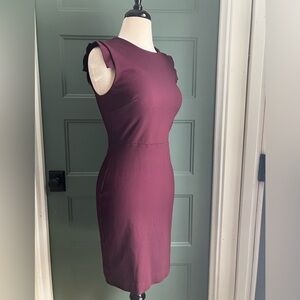 Babaton Rich Plum Mini Dress size 4 sleeveless fitted sheath dress
